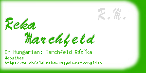 reka marchfeld business card